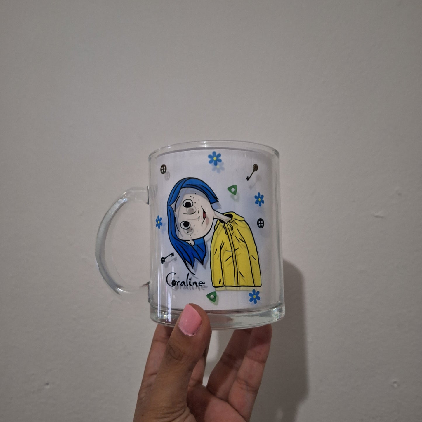 Frases Coraline Glass Mug