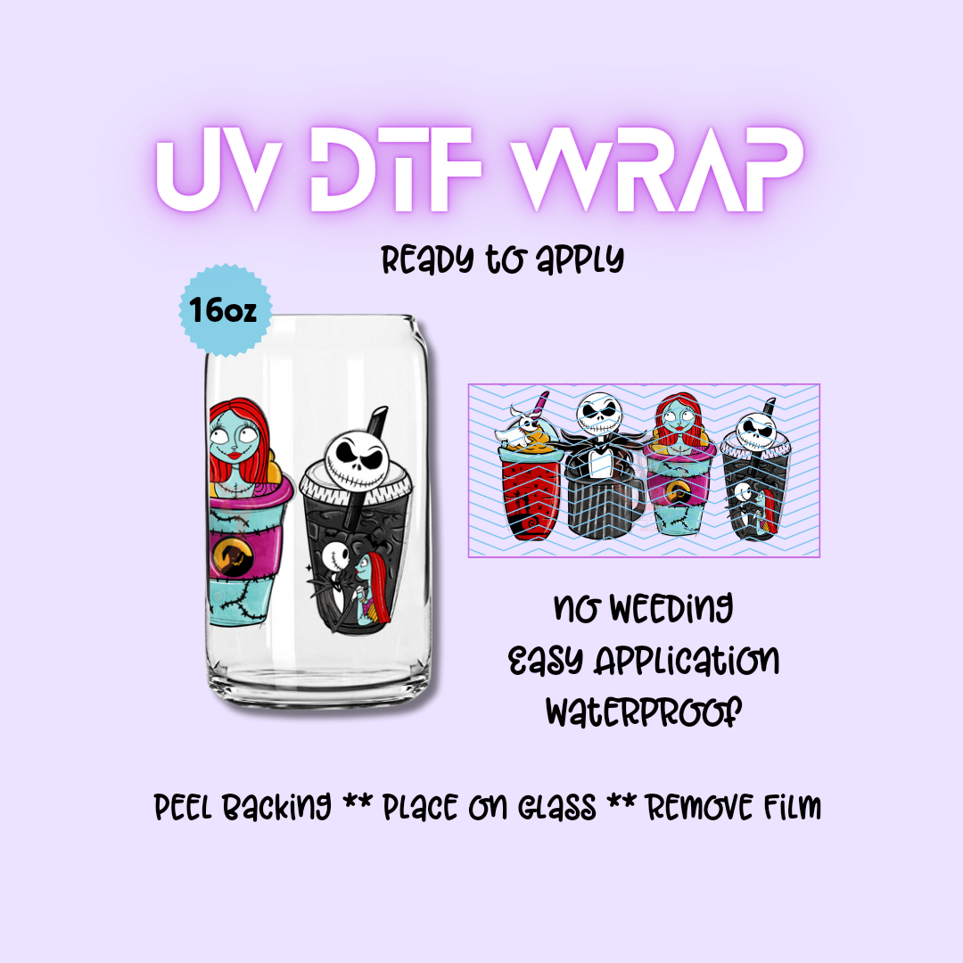Jack and Sally UV DTF WRAP