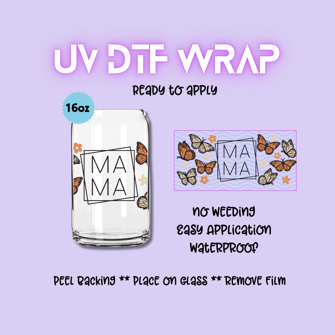 Mama Butterfly UV DTF WRAP