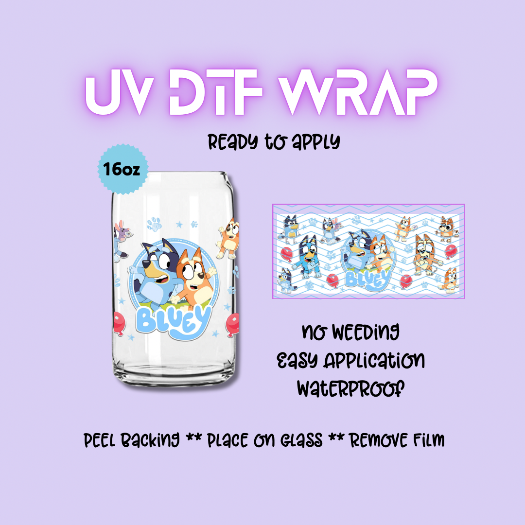 Bluey UV DTF WRAP