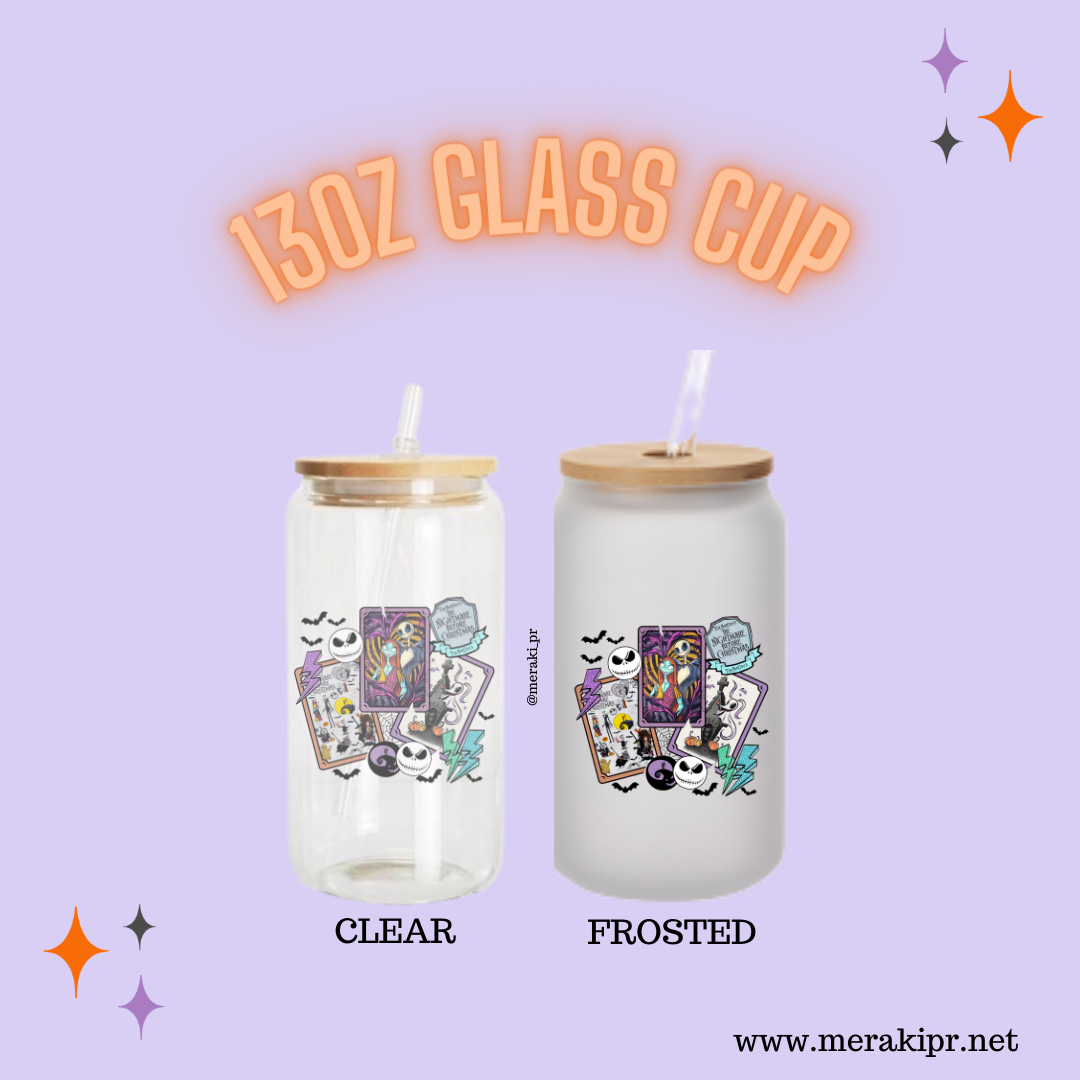 Jack n Sally Glass Cup