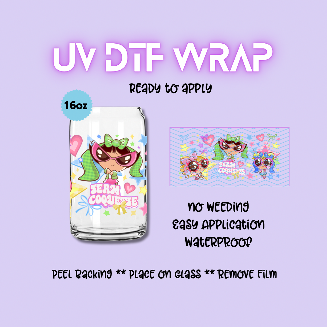 Power Puff Girl Coquette UV DTF WRAP