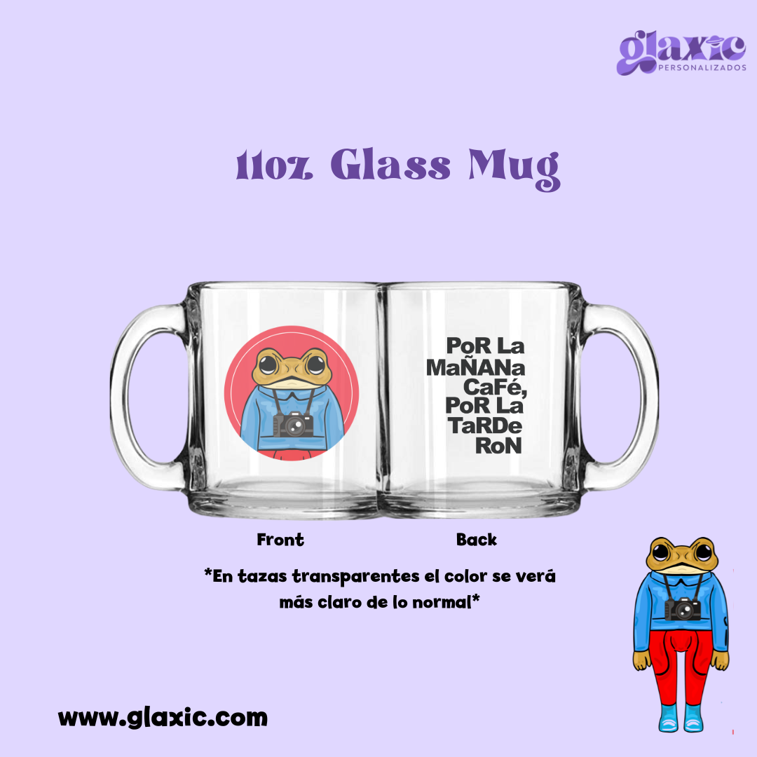 Por la mañana café Glass Mug