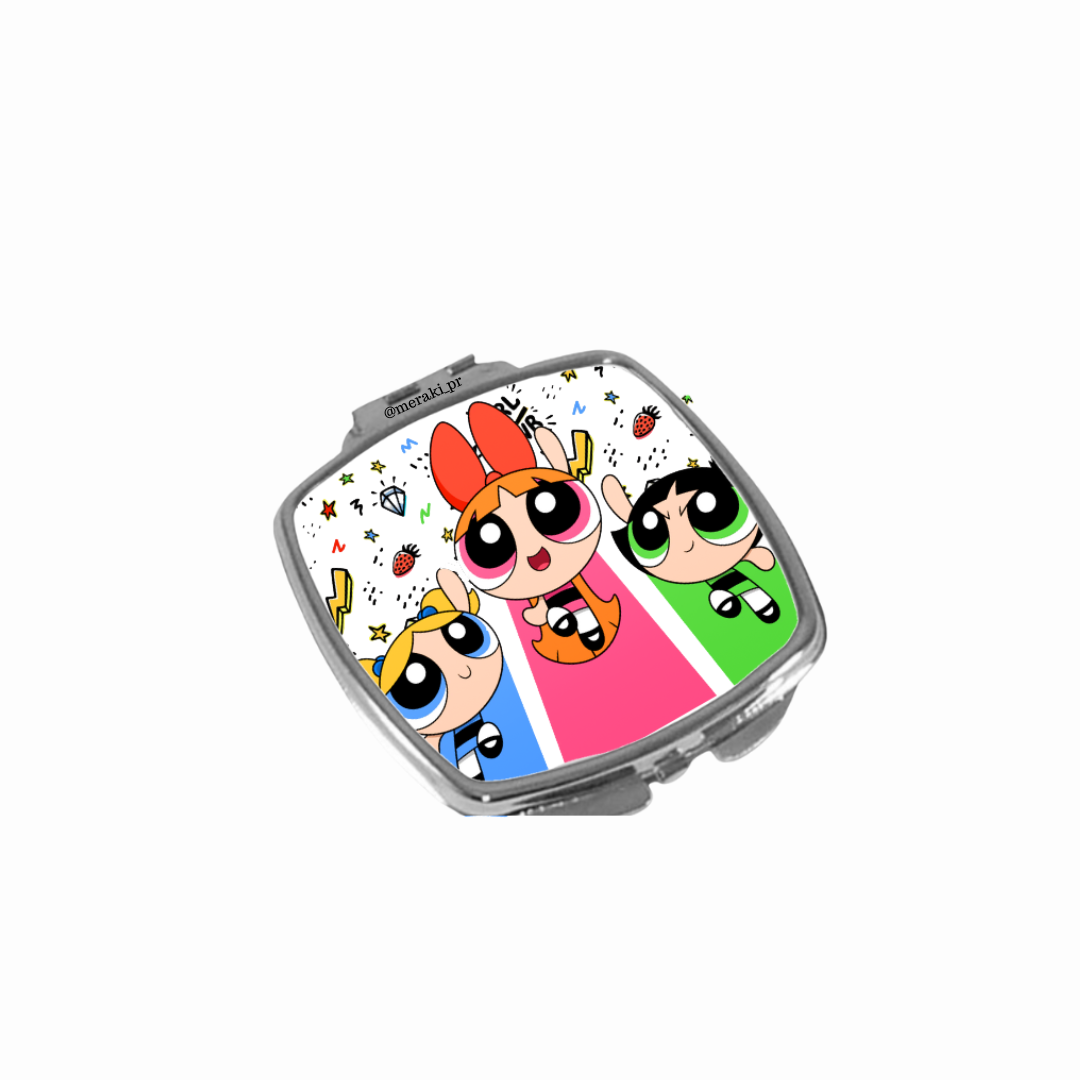 Compact Mirror-Power Puff Girls