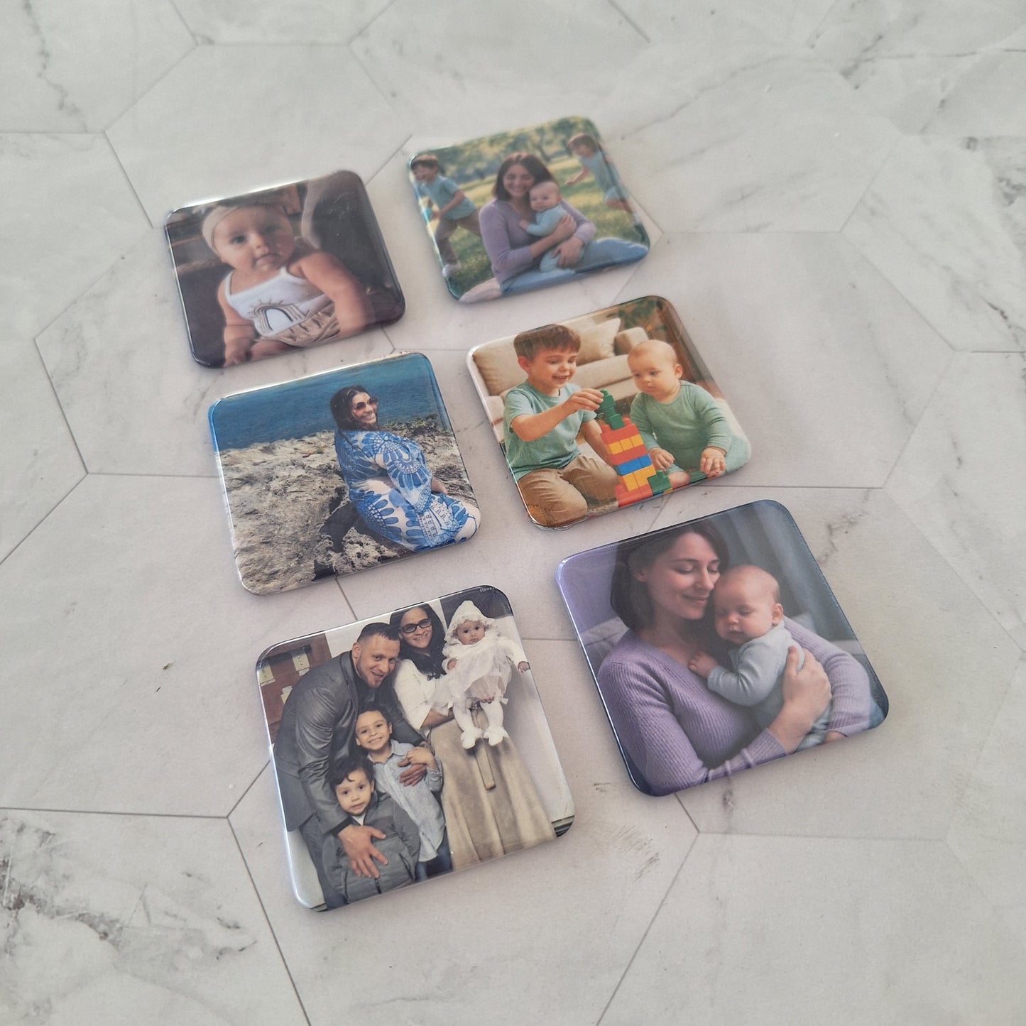 9 Custom Photo Magnets (Round Corner) 2"x2"