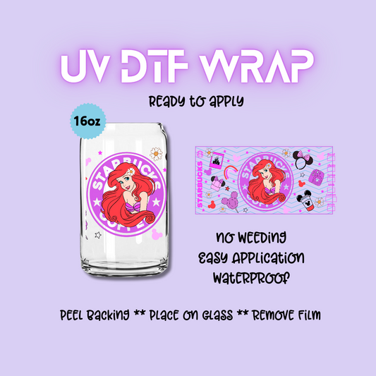 Ariel Starbust Coffee UV DTF WRAP