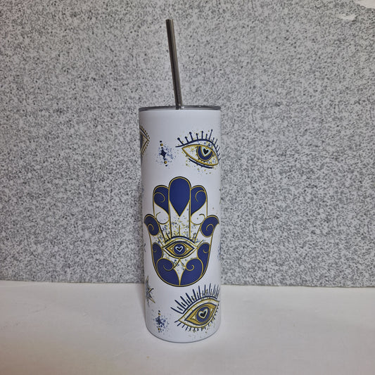 Evil Eye Skinny Tumbler