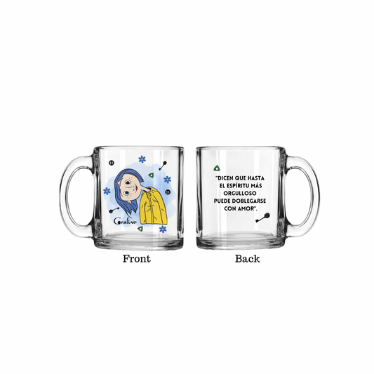 Frases Coraline Glass Mug