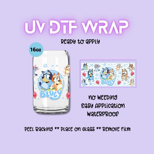 Bluey UV DTF WRAP