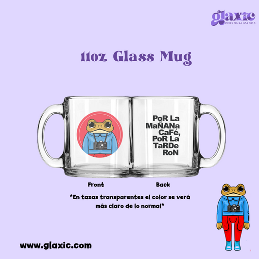 Por la mañana café Glass Mug