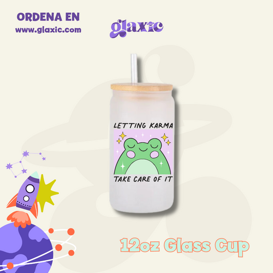 Karma Frosted Glass Cup