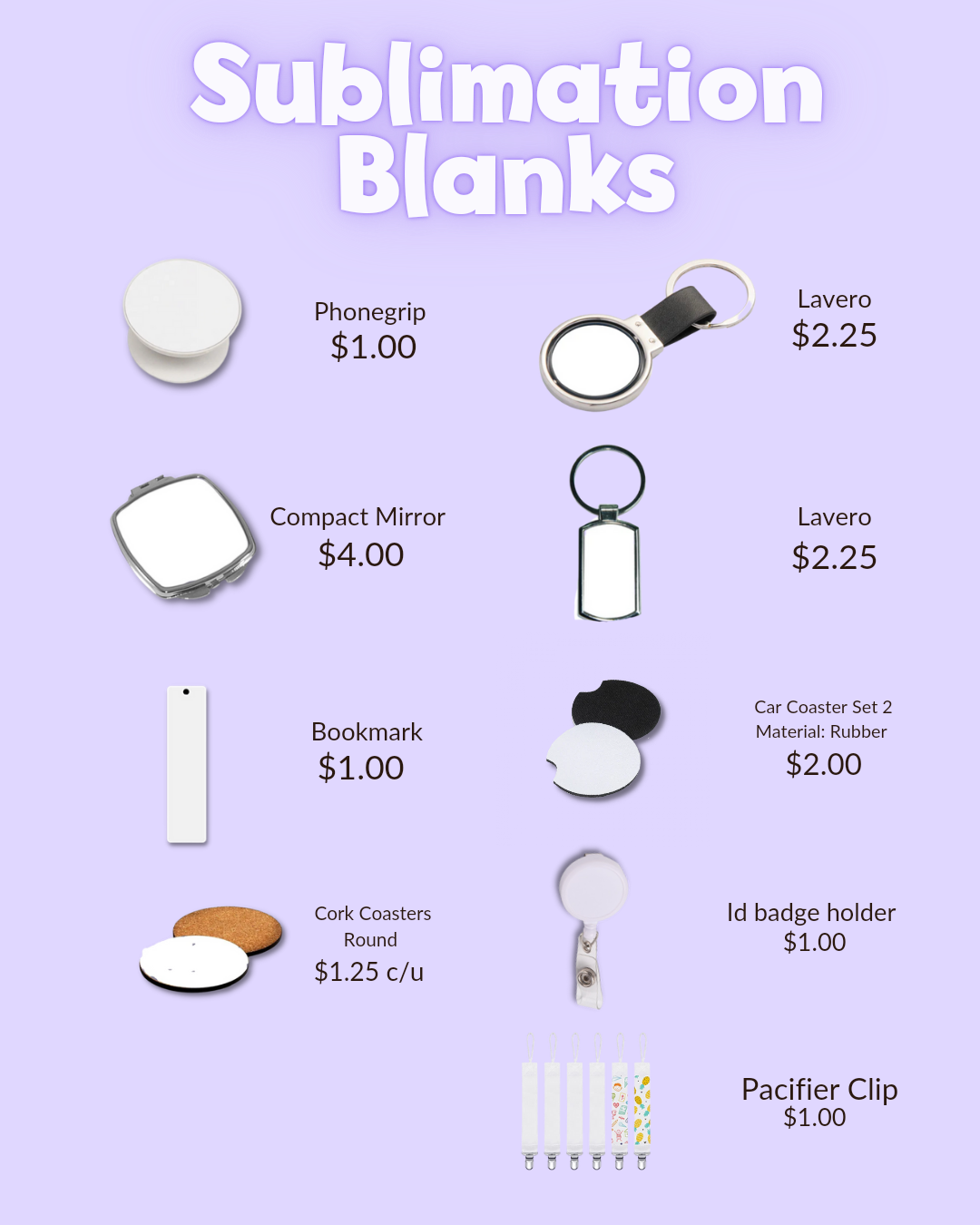 Sublimation Blanks