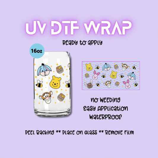 Pooh and Friends UV DTF WRAP