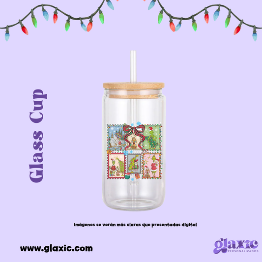Grinch Glass Cup- Clear